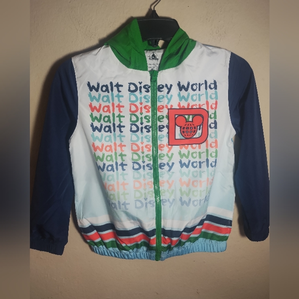 Disney Walt Disney World Jacket Boys S Wind Breaker With Hood
